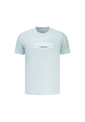 Calvin Klein Azzurro Cotton Men's T-Shirt - S