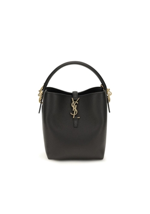 Saint Laurent Black Calf Leather Bos Taurus Backet Bag