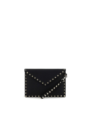 Valentino Garavani Black Calf Leather Bos Taurus Wallet