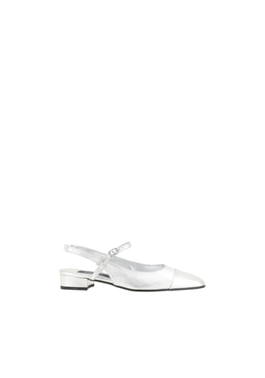 Carel Paris Silver Calf Leather Bos Taurus Platform Loafers - EU37/US7