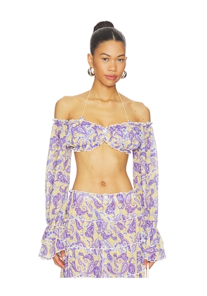 Bananhot Elma Shirt in Yellow,Purple. Size S. Also in XS, M, L, XL.