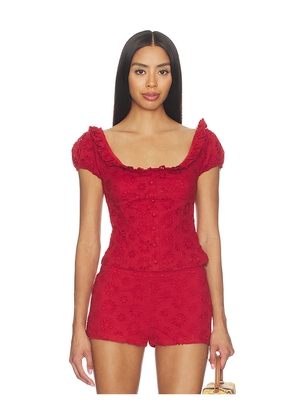 BY.DYLN x REVOLVE Aisling Top in Red. Size S. Also in XS, M, L, XL.