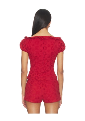 BY.DYLN x REVOLVE Aisling Top in Red. Size S. Also in XS, M, L, XL.