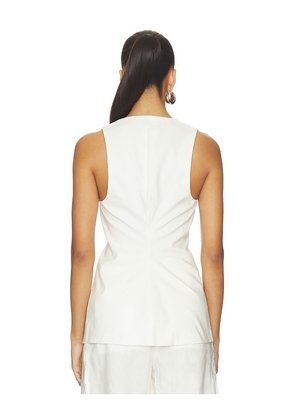 EAVES Iyla Vest Top in White. Size XXS. Also in XS, S, M, XL.