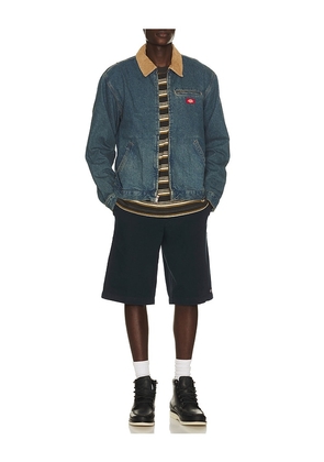 Dickies Denim Painter Jacket in Blue. Size S. Also in M, L, XL/1X, XXL/2X.