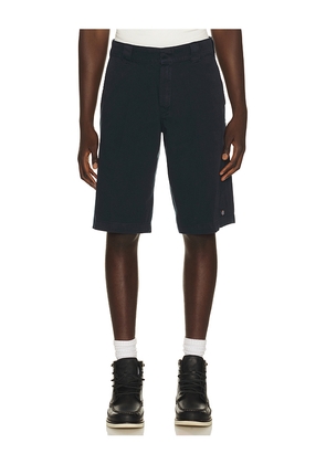 Dickies Worn in 13 Loose Work Short in Navy. Size 28. Also in 30, 32, 34, 36, 38.