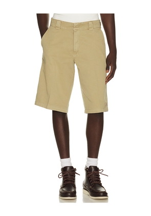 Dickies Worn in 13 Loose Work Short in Tan. Size 28. Also in 30, 32, 34, 36, 38.