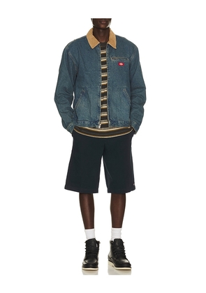 Dickies Worn in 13 Loose Work Short in Navy. Size 28. Also in 30, 32, 34, 36.