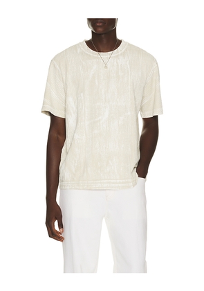 AGOLDE Asha Mock Neck Tee in Cream. Size S. Also in M, L.