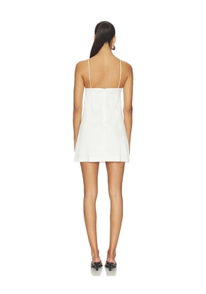 EAVES Elodie Mini Dress in White. Size XXS. Also in L, XL.