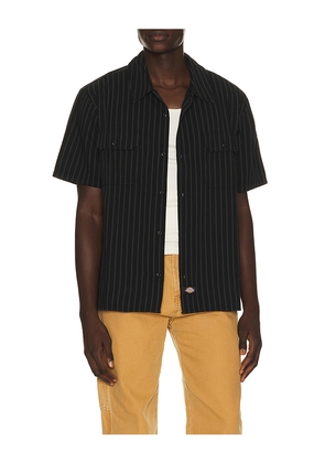 Dickies Worn in Lightweight Work Shirt in Black. Size S. Also in M, L, XL/1X, XXL/2X.