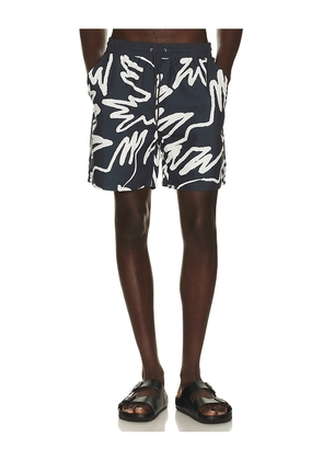 By Parra Birds Fly Free Swim Shorts in Black. Size S. Also in M, L, XL/1X, XXL/2X.
