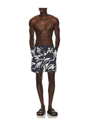 By Parra Birds Fly Free Swim Shorts in Black. Size S. Also in L, M, XL/1X, XXL/2X.