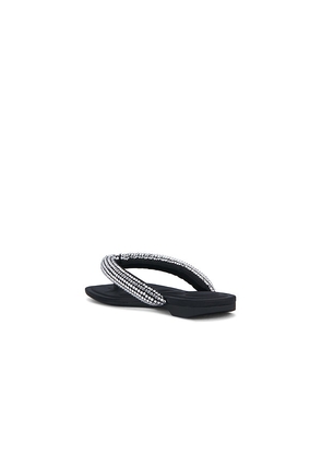 Alexander Wang Jenna Tubular Flat Thong Sandal in Black. Size 35. Also in 37, 38, 39, 40, 41.