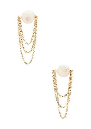 Casa Clara Larsen Pearl Drop Earrings in Ivory.