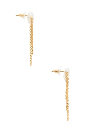 Casa Clara Larsen Pearl Drop Earrings in Ivory.