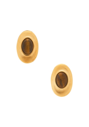 Casa Clara Caper Earrings in Brown.