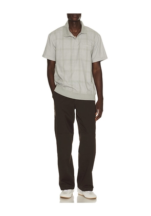 Brixton Trolly Jacquard Weekend Short Sleeve Polo in Grey. Size S. Also in L, M, XL/1X.