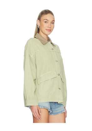 Free People X We The Free Lemon Denim Jacket in Sage. Size S. Also in XS, M, L, XL.