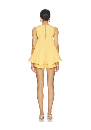 Free People Cassius Denim Set in Yellow. Size XS. Also in S, M, L, XL.