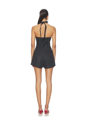 FAITHFULL Sofia Playsuit in Black,White. Size S. Also in XS, XL.