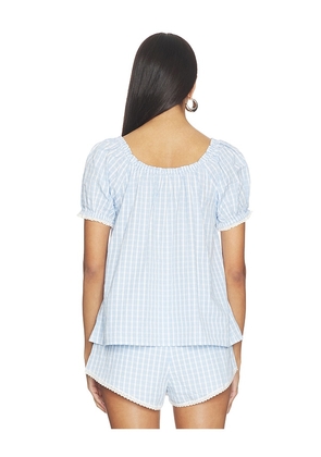 FAITHFULL Lonny Top in Baby Blue. Size S. Also in XS, M, L, XL.