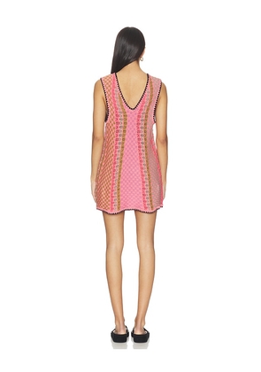 Free People Amalfi Twist Mini Dress in Pink,Olive. Size XS. Also in L, S.