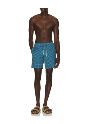 Fair Harbor Bayberry Swim Trunk in Blue. Size S. Also in M, L, XL/1X.