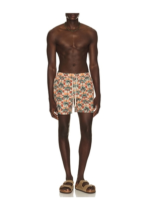 Fair Harbor Bungalow Swim Trunk in Peach. Size S. Also in M, L.