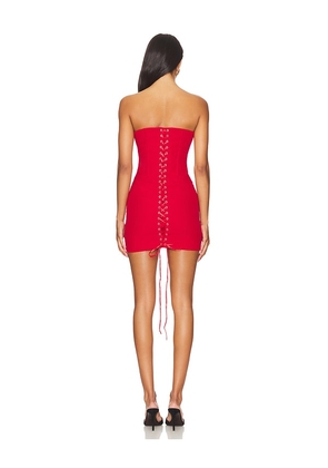 nastyamasha Mini Satin Dress in Red. Size M. Also in L.