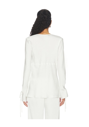LIONESS Veil Long Sleeve Top in White. Size S. Also in XS, M.
