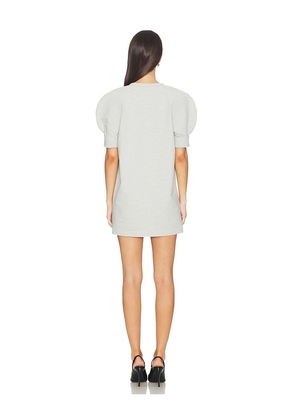 Norma Kamali Short Sleeve Bomber 1980s Mini Dress in Light Grey. Size XS. Also in L, M, S, XXS.