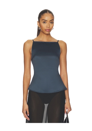 LIONESS Camille Backless Top in Navy. Size S. Also in XXS, XS, M, L.