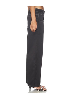 LIONESS Serenity Satin Pant in Black. Size S. Also in XXS, XS, M, L, XL.