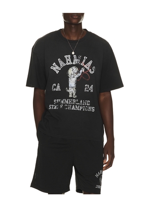 Nahmias State Champions Boxy T-Shirt in Black. Size S. Also in L, XXL/2X.