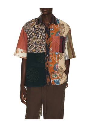 Kardo Yuto Shirt in Beige,Black. Size S. Also in M, L, XL/1X.