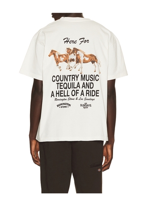 Los Sundays The Hell Of A Ride Tee in White. Size S. Also in M, L, XL/1X.