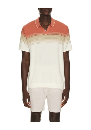 Marine Layer Greyson Knitted Polo in Cream. Size S. Also in M, L, XL/1X.