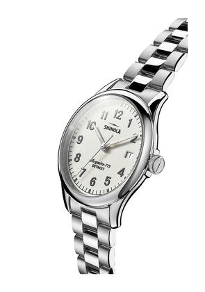 Shinola Vinton 38mm Watch in Metallic Silver.