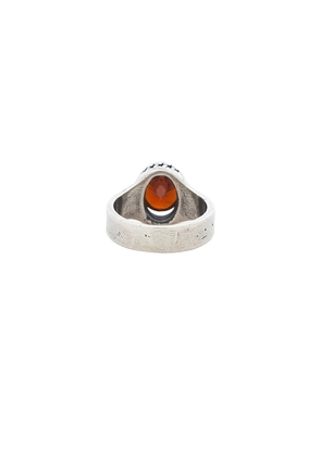 Two Jeys Icon Link Ruby Ring in Metallic Silver. Size 16. Also in 18, 20, 22.