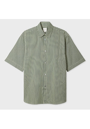 Paul Smith Green Stripe Oversized Cotton-Silk Shirt