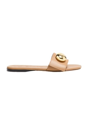Pebble slide in soft calfskin