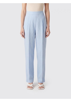 AGNONA Pants Woman color Gnawed Blue