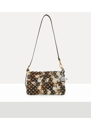 Vivienne Westwood Lola Shoulder Bag Hairy/smooth Leather White-brown