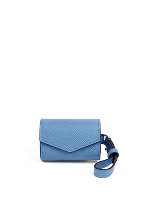 Smythson Dog Bags Holder In Panama In Nile Blue