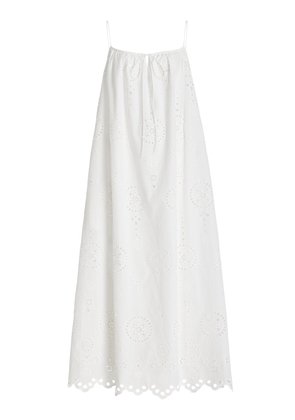 Matteau Broderie Cotton Midi Dress - Moda Operandi