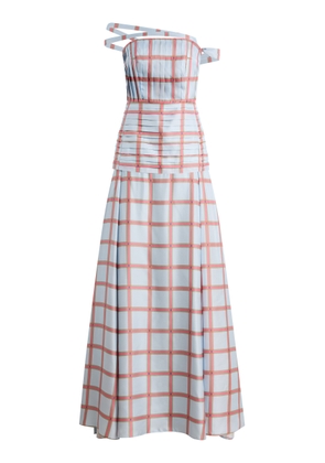 Emilia Wickstead Estella Grid Wool Maxi Dress - Moda Operandi