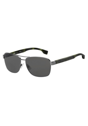 Hugo Boss Grey Rectangular Mens Sunglasses BOSS 1240/S0 0KJ1/IR 60