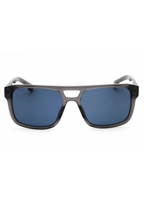 Hugo Boss Blue Rectangular Mens Sunglasses BOSS 1648/S 0KB7/KU 56