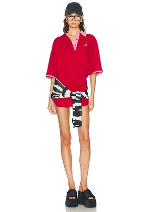 THE ATTICO Polo Mini Dress in Red - Red. Size 40 (also in 42).